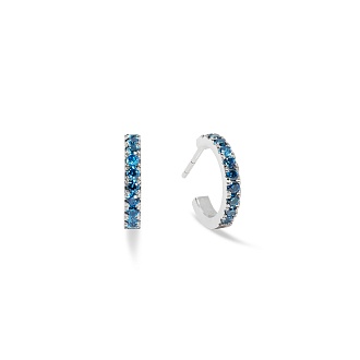 Серьги Hoop Blue-Silver 15мм