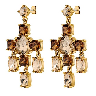 Серьги LEONORA SG GOLDEN /BROWN