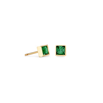 Серьги Dark Green-Gold
