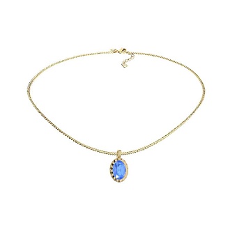 Колье TIVOLA UNICA big (G/P) Royal blue delite 3cm