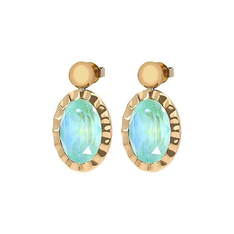 Серьги TIVOLA UNICA big (G/P) Silky sage delite 2,65cm