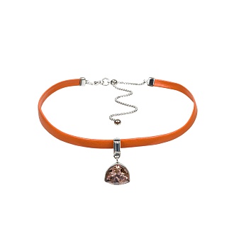 Колье Vintage Rose / Orange Leather