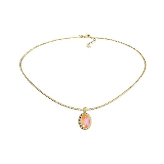 Колье TIVOLA UNICA big (G/P) Crystal orange ignite 3cm