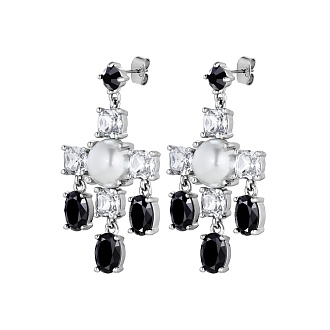 Серьги LEONORA SS CRYSTAL / BLACK