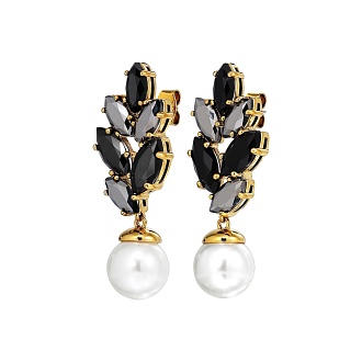 Серьги BALETE SG BLACK_WHITE PEARL