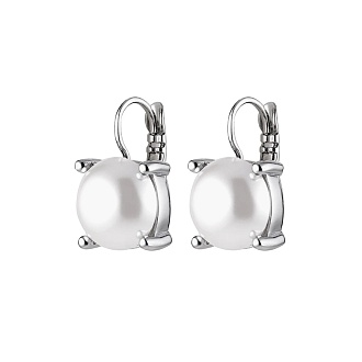 Серьги AGNETA SS WHITE PEARL