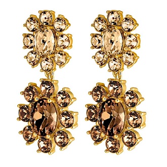 Серьги LINA SG BROWN /GOLDEN