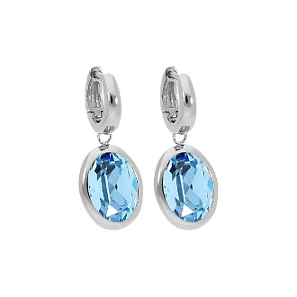 Серьги Creole TIVOLA small S aquamarine